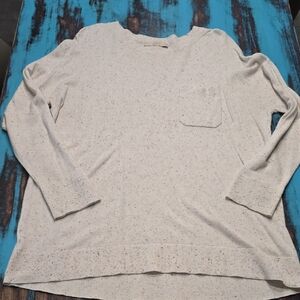 LOFT Speckled Cream Sweater